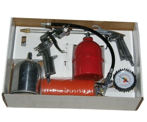 Zestaw pistoletów pneumatycznych, lakierniczych 5 elementów