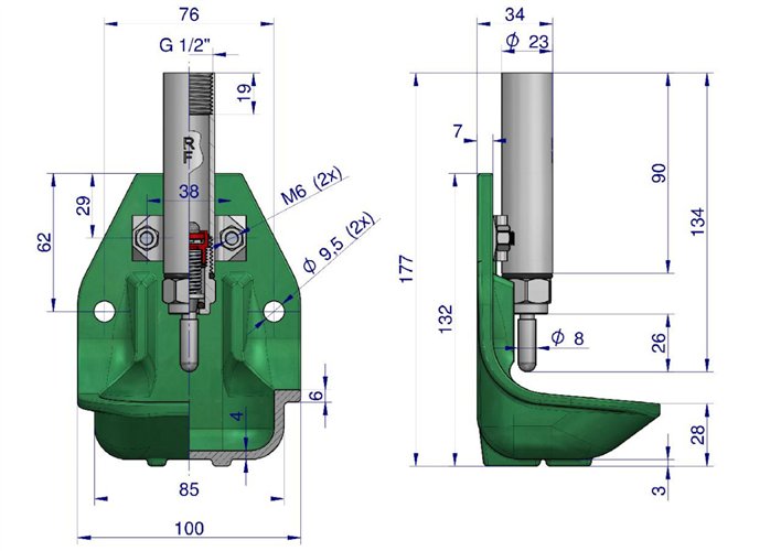 Poidło miskowe żeliwne dla prosiąt ROYAL FARM ( pakowane po 25)