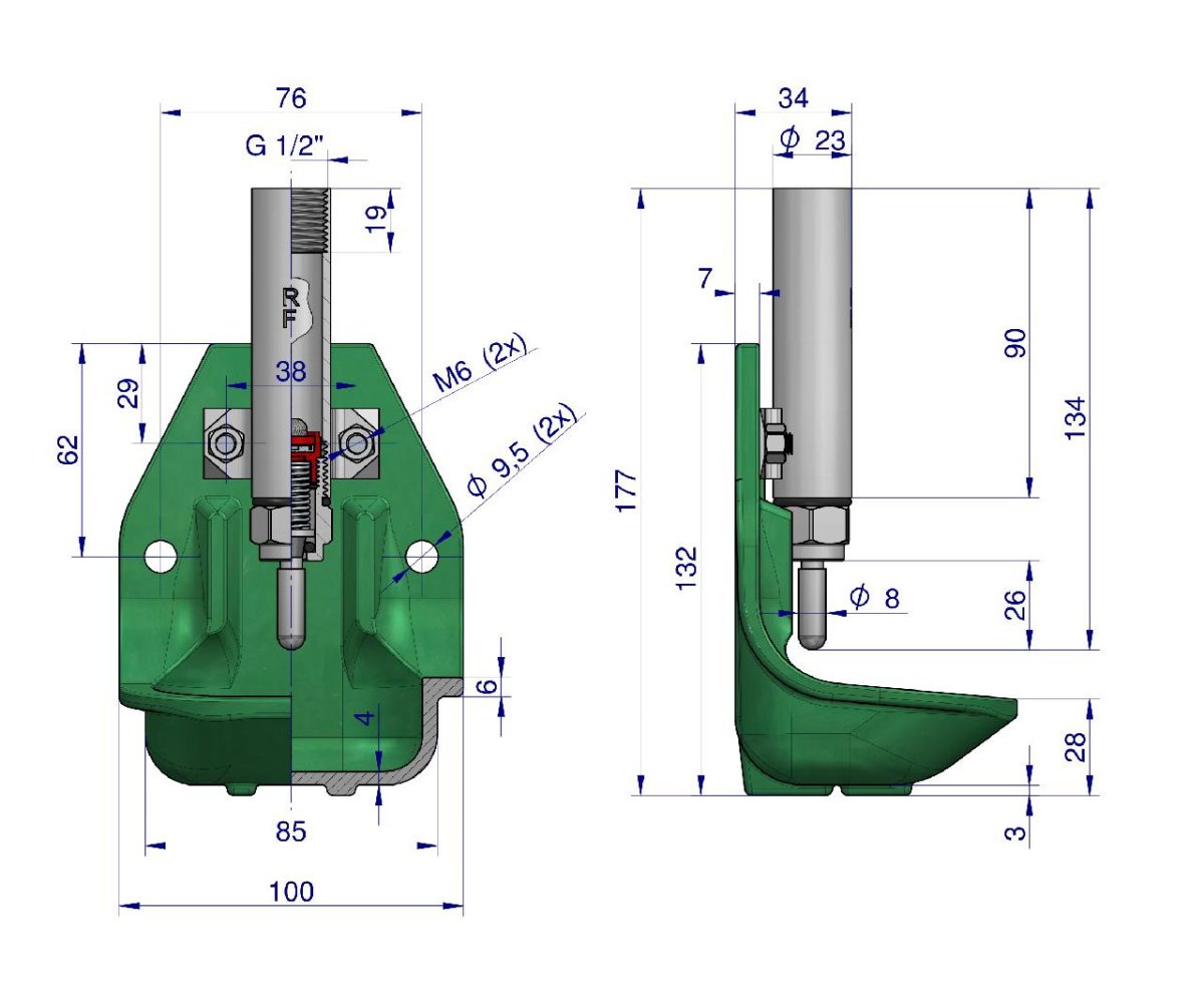 Poidło miskowe żeliwne dla prosiąt ROYAL FARM ( pakowane po 25)