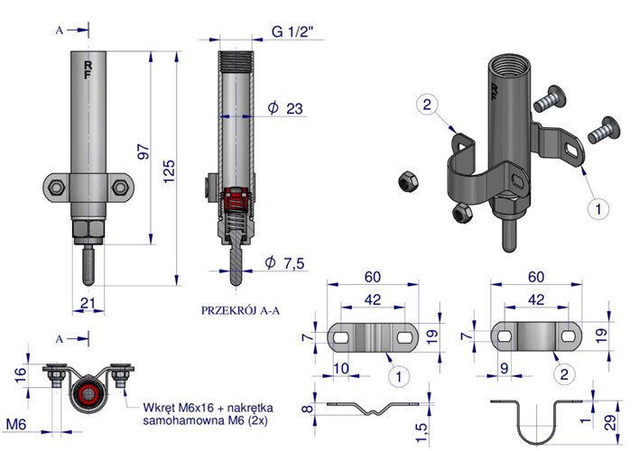 Smoczek do poideł ze stali nierdzewnej ROYAL FARM