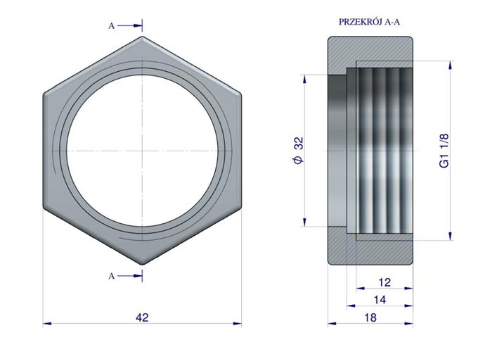 Nakrętka korpusu poidła RF-20908101 RF-20908106 ROYAL FARM ( sprzedawane po 10 )