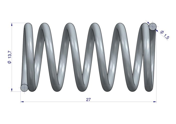 Sprężyna zaworu poidła RF-20908101 RF-20908106 ROYAL FARM ( sprzedawane po 20 )