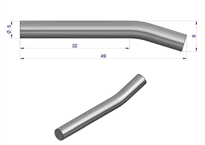 Oś języka poidła RF-20908101 RF-20908106 ROYAL FARM ( sprzedawane po 10 )