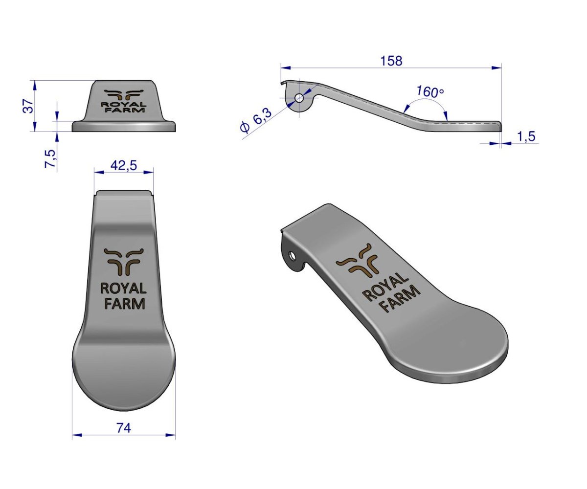 Język ze stali nierdzewnej poidła RF-20909015 RF-20909025 ROYAL FARM