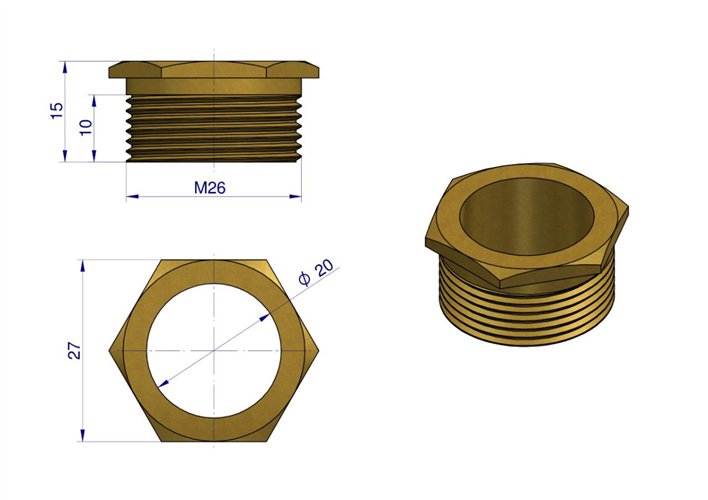 Nakrętka zaworu RF-20909015.200 ROYAL FARM ( sprzedawane po 5 )