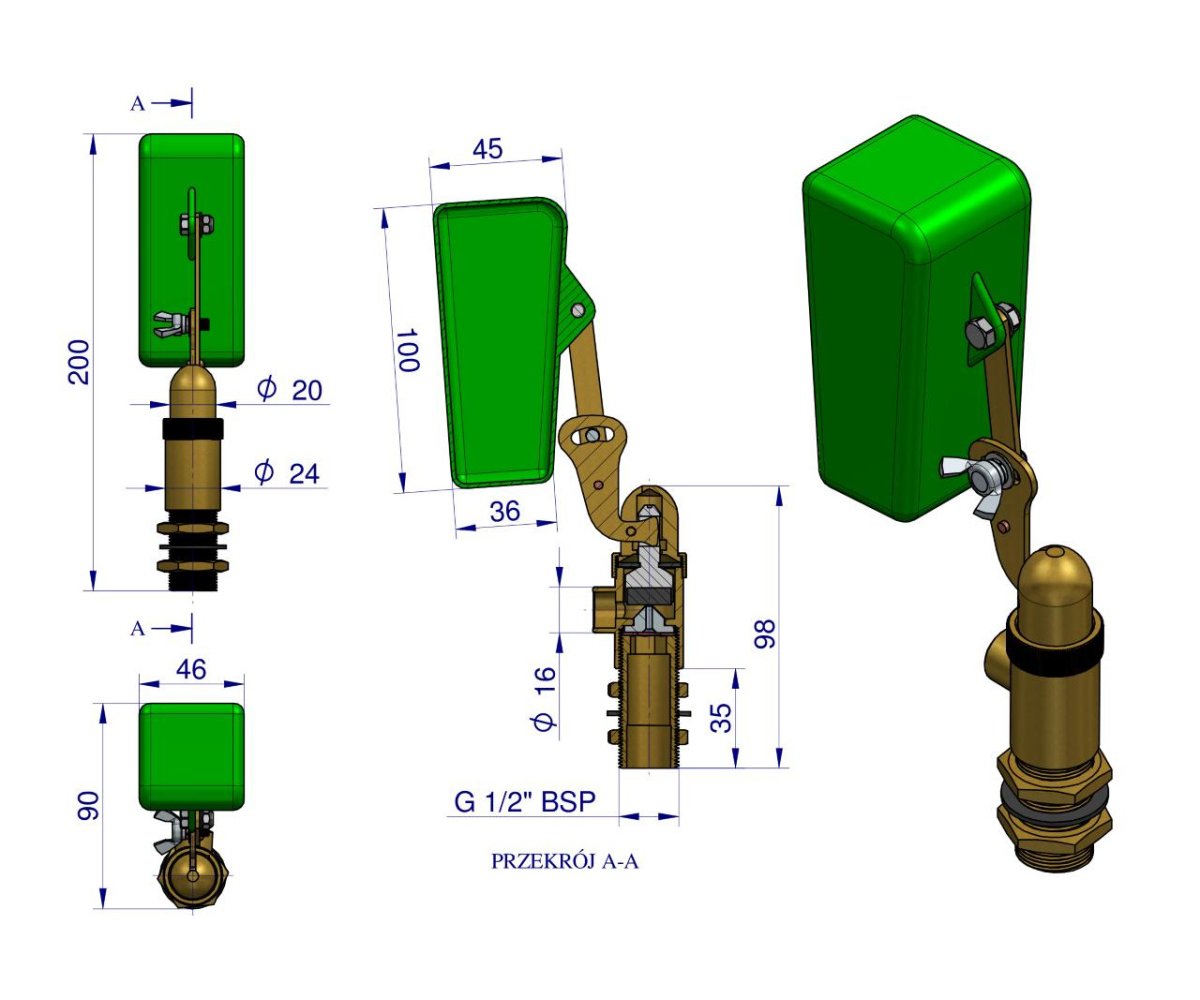 Pływak kompletny poidła RF-20909180 ROYAL FARM