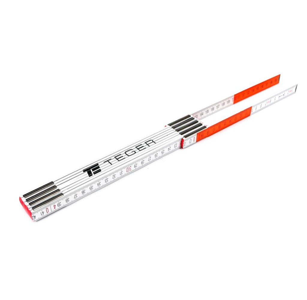 Miara składana 2m drewniana w displayu TEGER sprzedawana po 12 szt