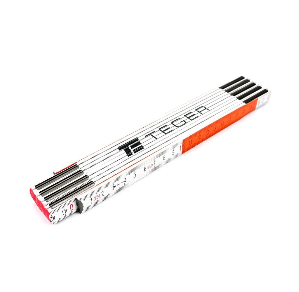 Miara składana 2m drewniana w displayu TEGER sprzedawana po 12 szt