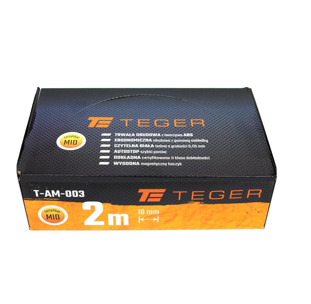 Miara stalowa rozwijana 2m 16mm TEGER