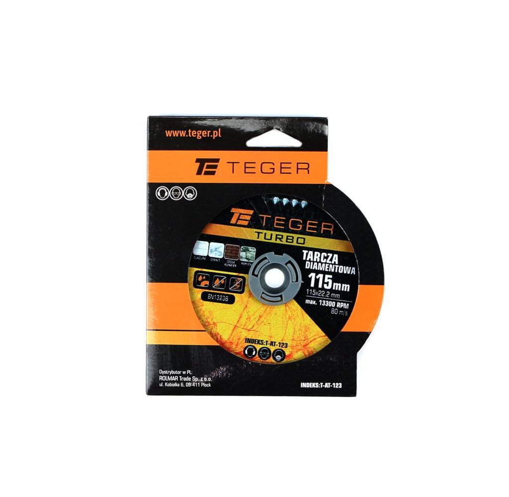 Tarcza diamentowa TURBO 115x22.23 mm TEGER