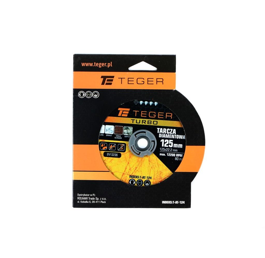 Tarcza diamentowa TURBO 125x22.23 mm TEGER