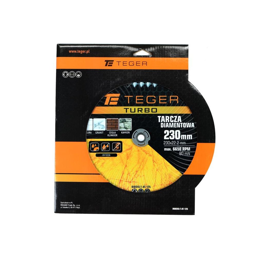 Tarcza diamentowa TURBO 230x22.23 mm TEGER