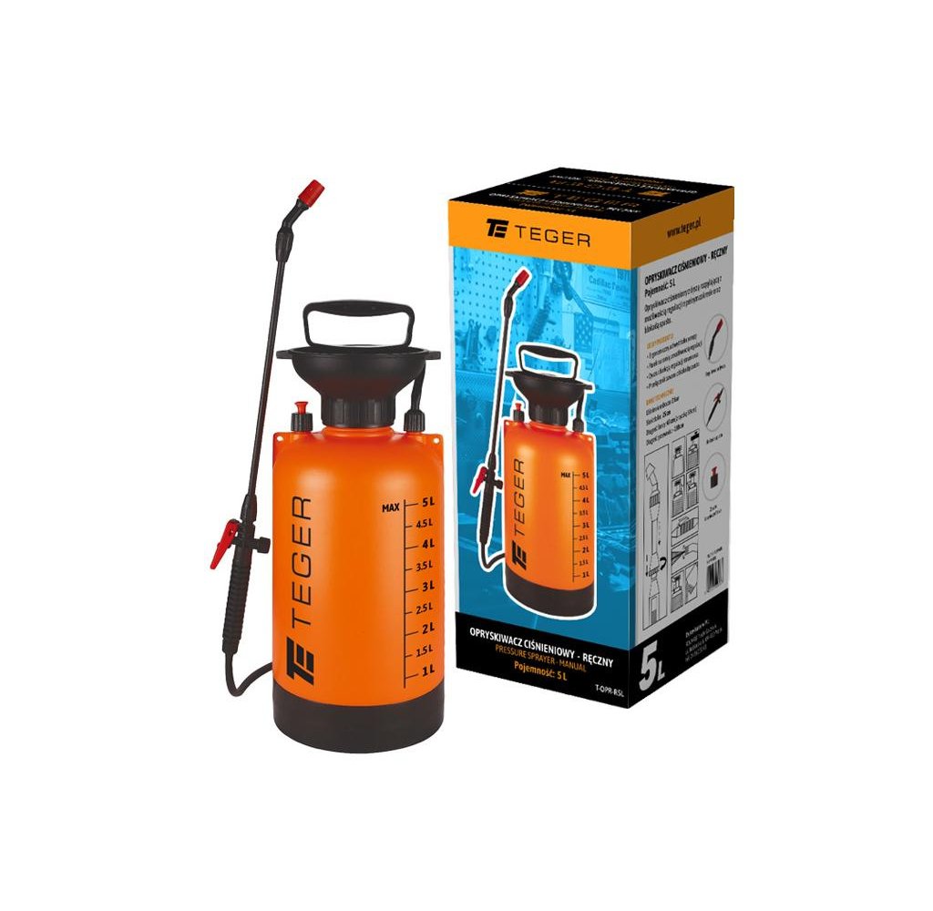 Opryskiwacz ciśnieniowy ręczny 5L TEGER