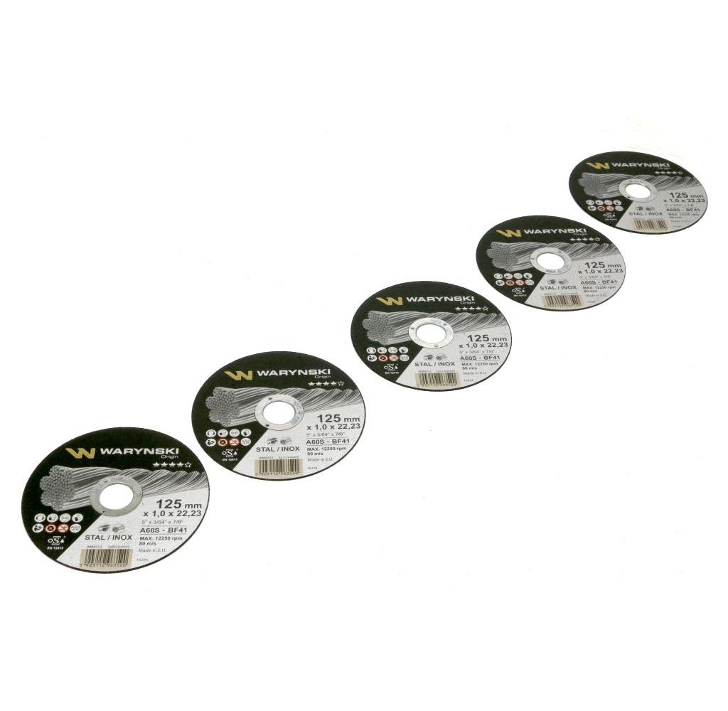 Tarcza do cięcia metalu 125 x1.0 x22.23 mm Waryński (sprzedawane po 5 szt w op 5 szt)