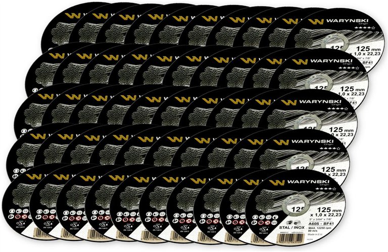 Tarcza do cięcia metalu 125 x1.0 x22.23 mm wielopak Waryński (sprzedawana po 50 szt)