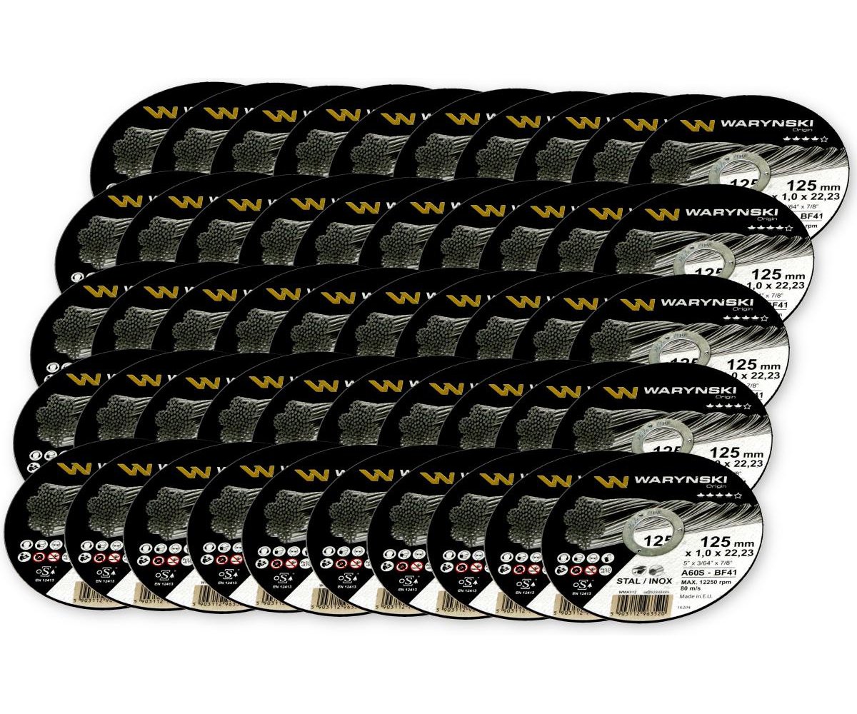 Tarcza do cięcia metalu 125 x1.0 x22.23 mm wielopak Waryński (sprzedawana po 50 szt)