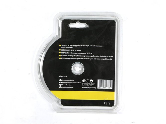 Tarcza diamentowa do cięcia na mokro pełna 125x22.23 mm Waryński