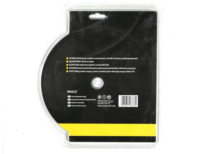 Tarcza diamentowa do cięcia na mokro pełna 230x25.4/22.23 mm Waryński