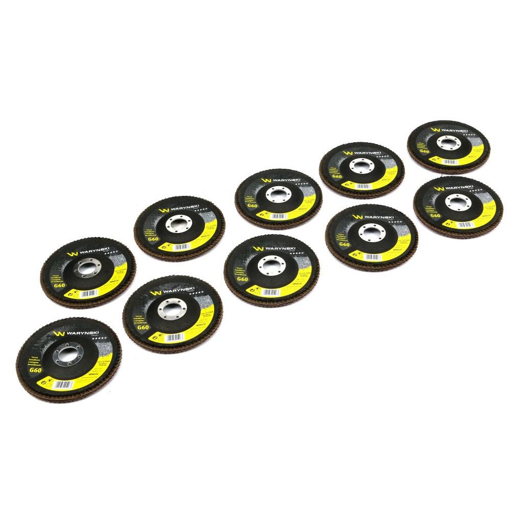 Tarcza do szlifierki 125 mm lamelkowa z elektrokorundem GR60 (sprzedawana po 10 szt.) Waryński