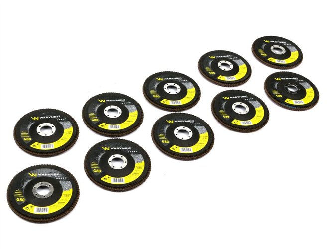 Tarcza do szlifierki 125 mm lamelkowa z elektrokorundem GR80 (sprzedawana po 10 szt.) Waryński