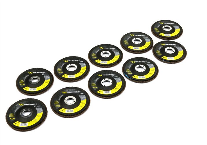 Tarcza do szlifierki 125 mm lamelkowa z elektrokorundem GR120 (sprzedawana po 10 szt.) Waryński