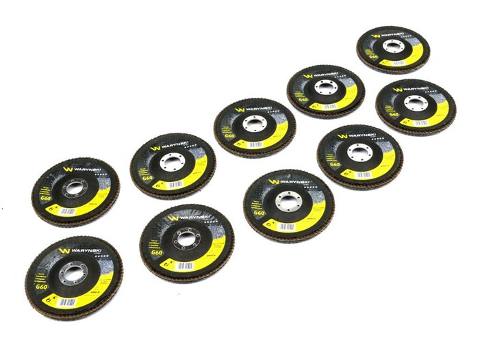 Tarcza do szlifierki 125 mm lamelkowa. cyrkonowa GR60 (sprzedawana po 10 szt.) Waryński