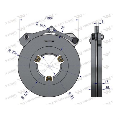 Docisk hamulcowy CASE Waryński