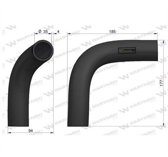 Przewód chłodnicy dolny 825657M1 Waryński