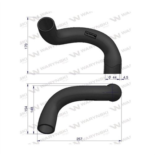 Przewód chłodnicy dolny 81805637 Waryński