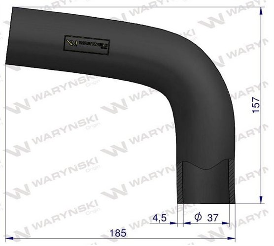 Przewód chłodnicy górny 83907414 Waryński