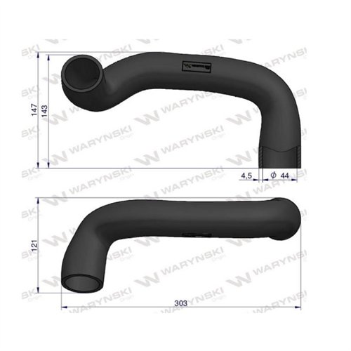 Przewód chłodnicy dolny 83907879 Waryński