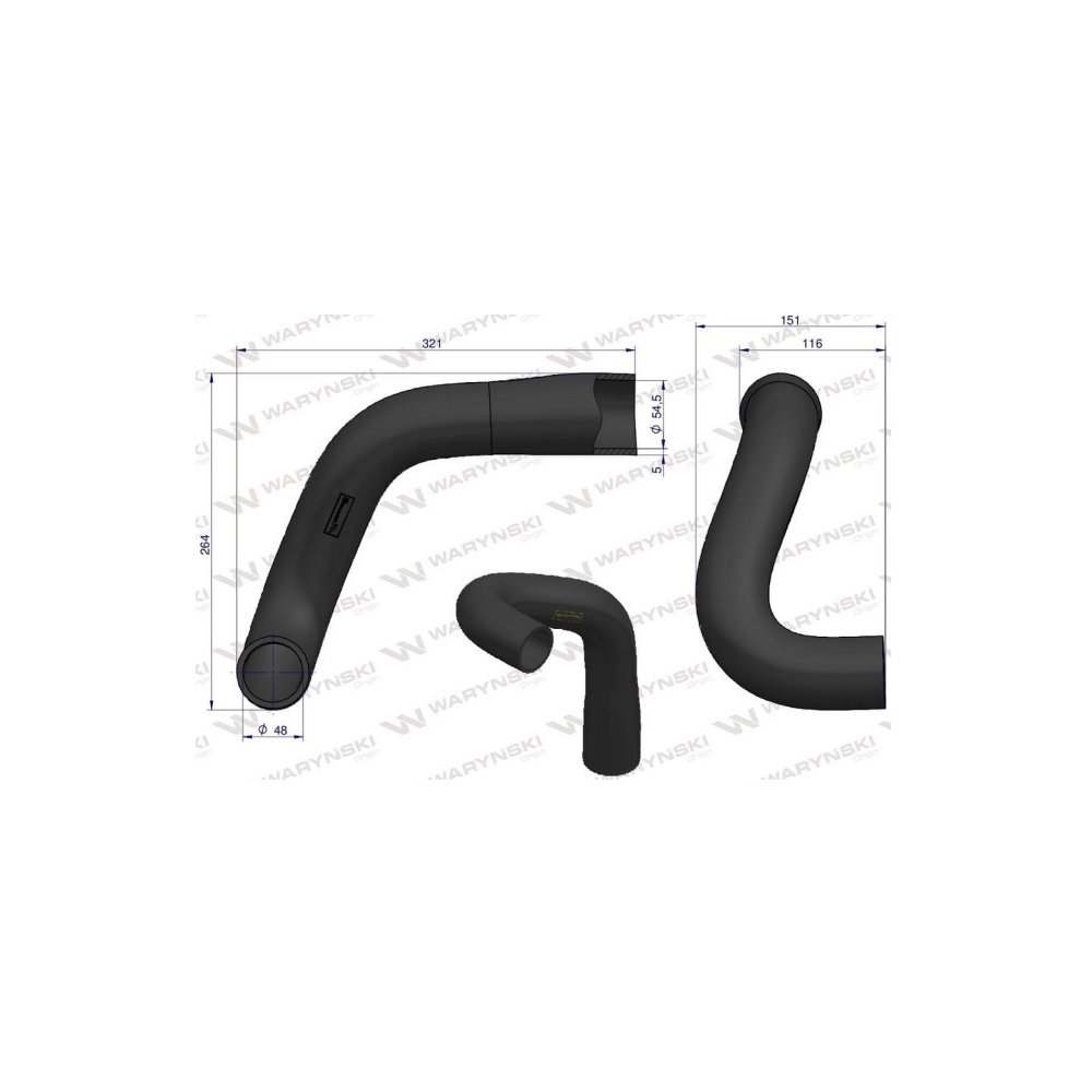 Przewód chłodnicy dolny 84497C1 Waryński