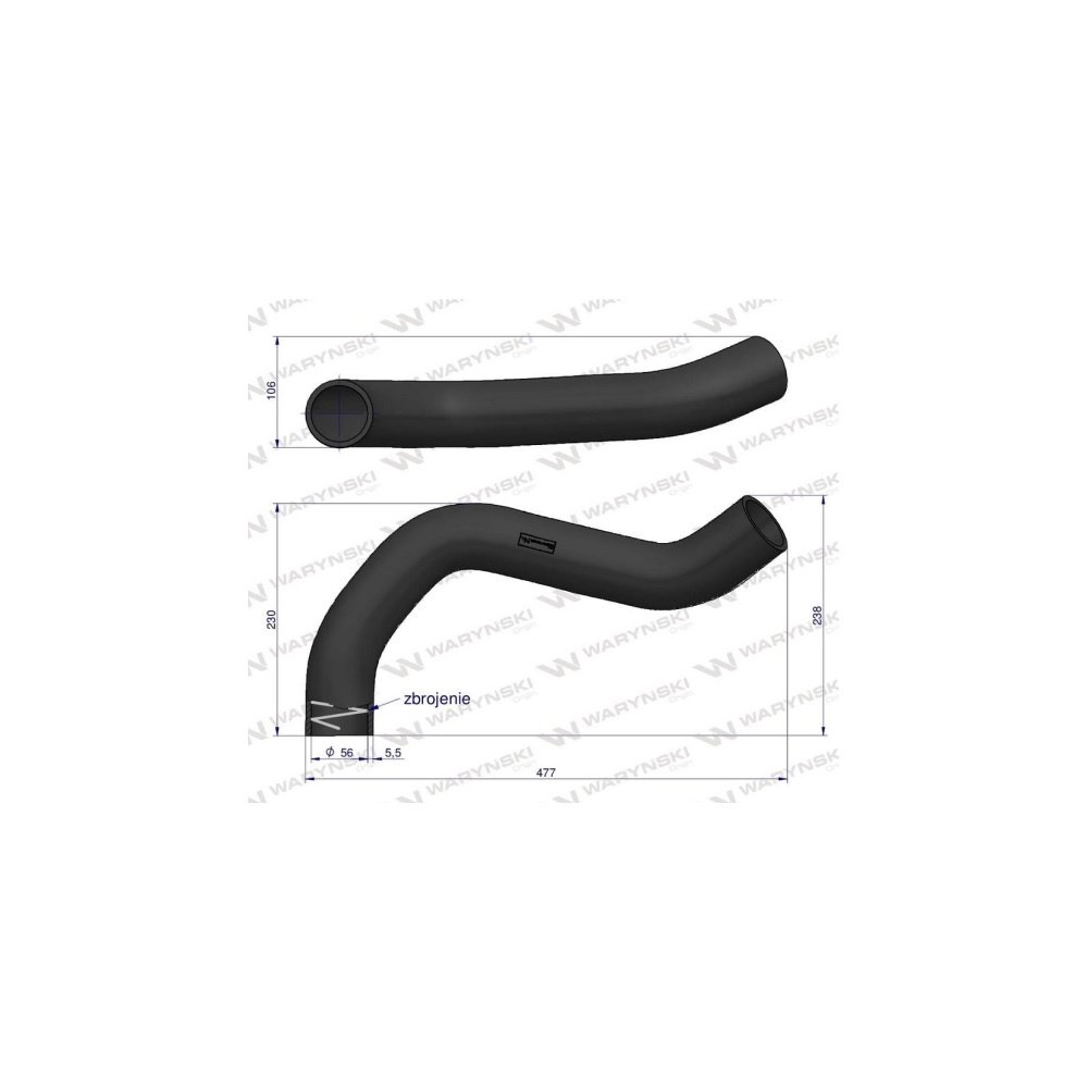 Przewód filtra powietrza 883679M1 Waryński