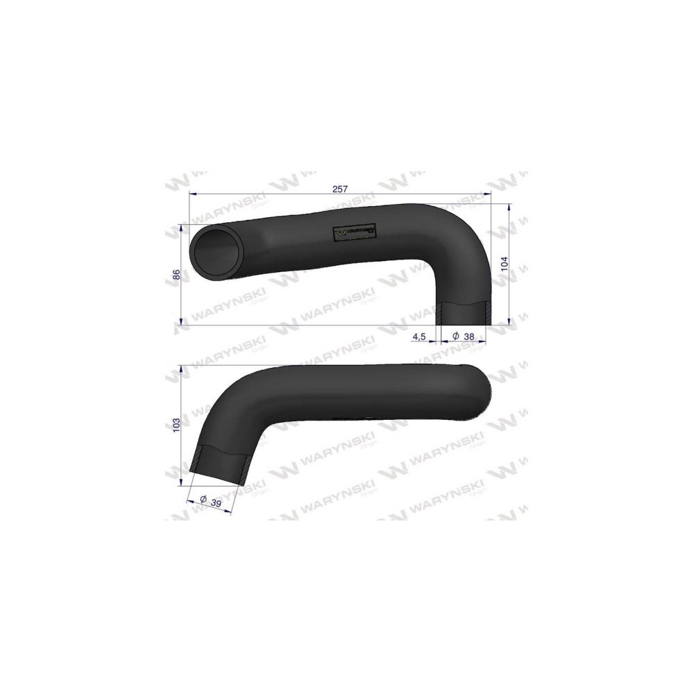 Przewód chłodnicy dolny 885564M1 Waryński