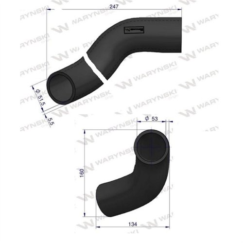 Przewód chłodnicy górny L32456 Waryński