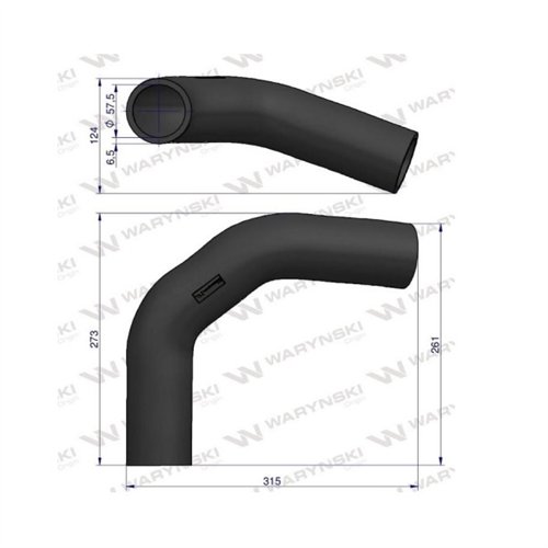 Przewód chłodnicy górny L80331 Waryński