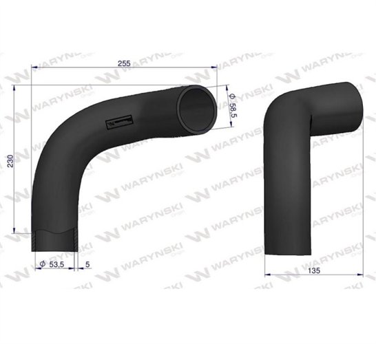 Przewód chłodnicy dolny T28426 Waryński