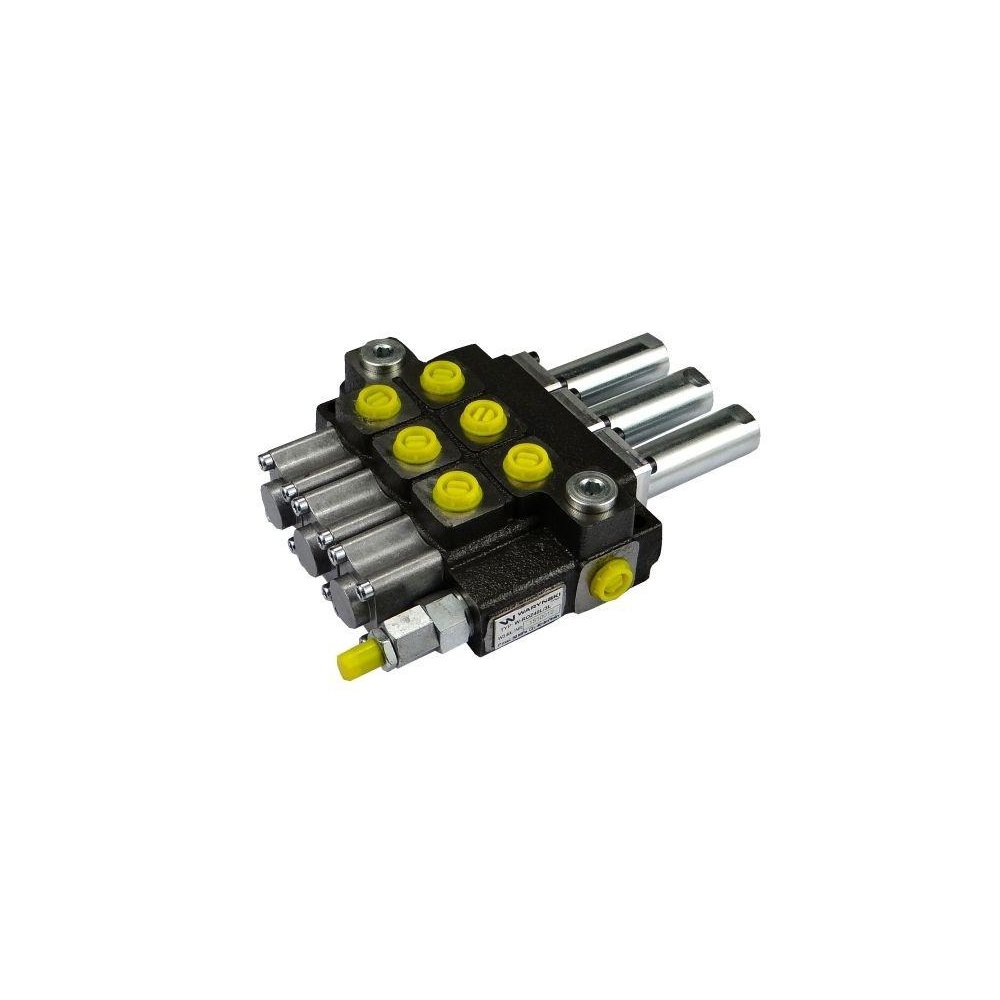 Rozdzielacz hydrauliczny 3-sekcyjny max przepływ 40L sterowany na linkę Waryński