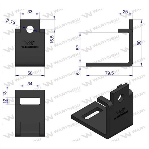 Nakładka zęba agregatu 32x10 na profil 50x50 Waryński (sprzedawane po 20)