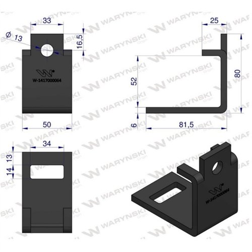 Nakładka zęba agregatu 32x12 na profil 50x50 Waryński (sprzedawane po 20)