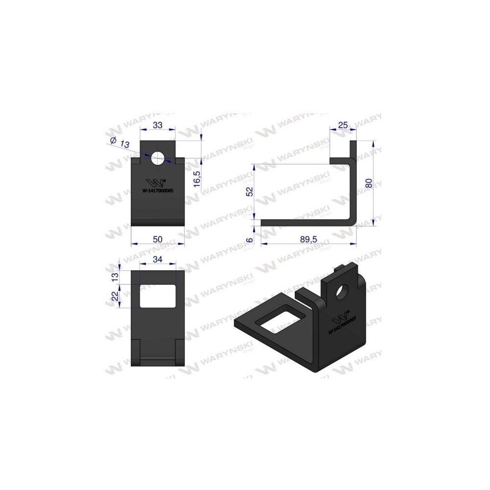 Nakładka zęba agregatu 32x10 plus 32X10 na profil 50x50 Waryński (sprzedawane po 20)
