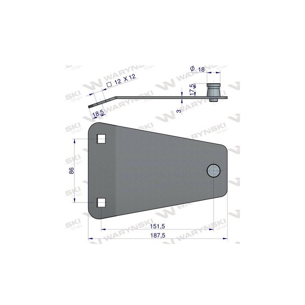 Trzymak noża kosiarka rotacyjna SAMASZ 007050600 105050300 Waryński