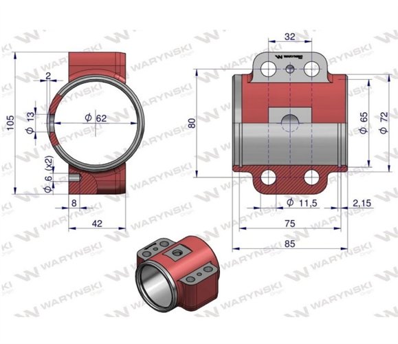 Obudowa duża lewa zastosowanie Kosiarka rotacyjna polska 1.85 Waryński