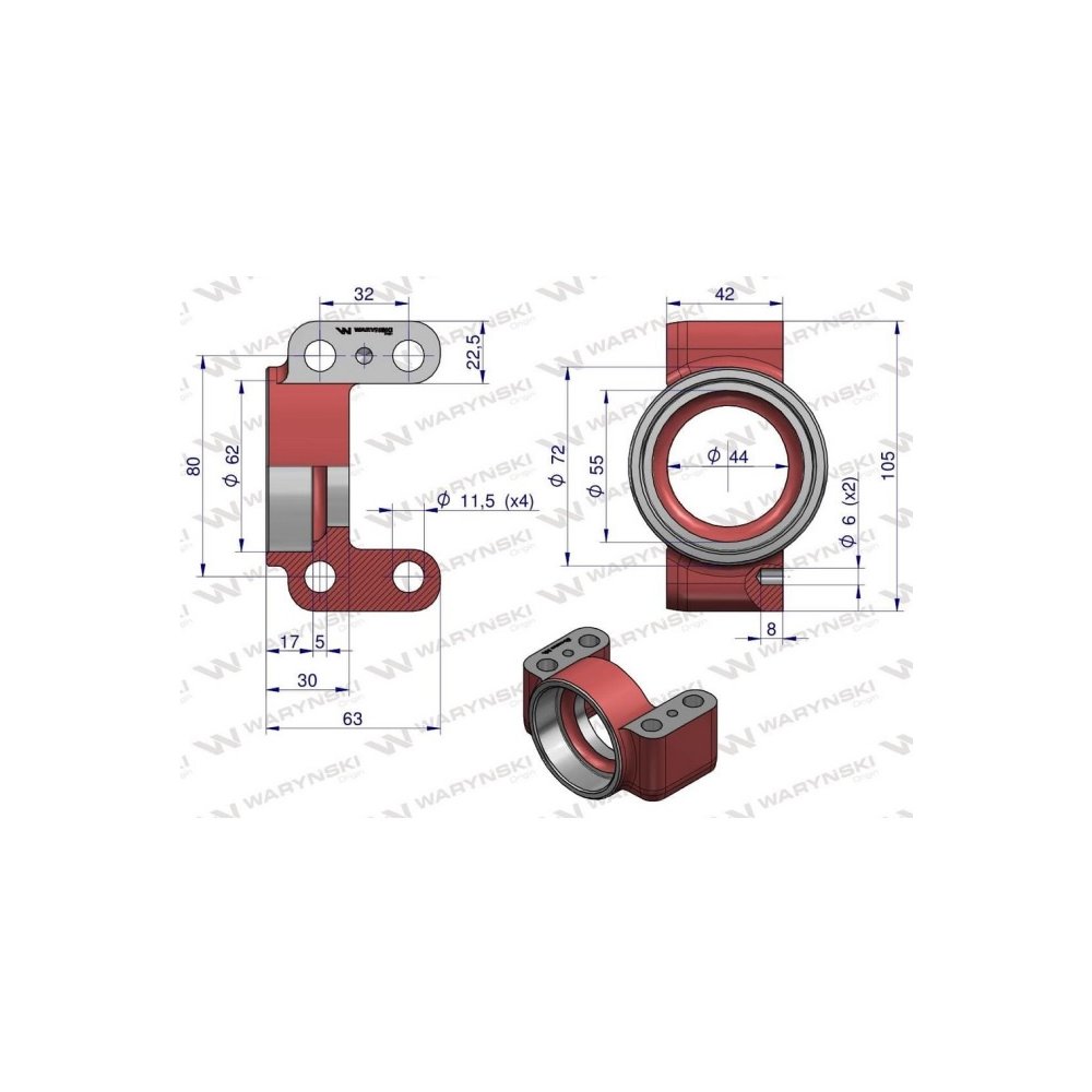 Obudowa mała prawa zastosowanie Kosiarka rotacyjna polska 1.85 Waryński