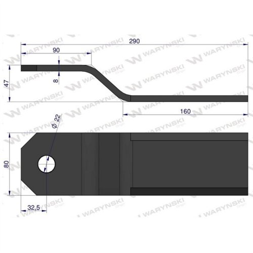 Nóż sadowniczy rozdrabniacza gałęzi mały zastosowanie Kosiarka Sadownicza Waryński