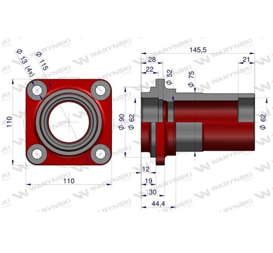 Piasta przystawki zastosowanie Kosiarka rotacyjna polska Waryński
