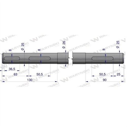 Wałek napędzający zastosowanie Kosiarka rotacyjna polska Waryński