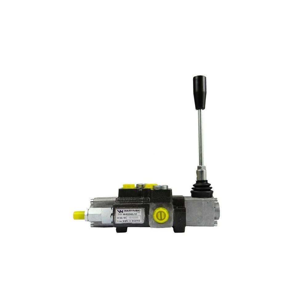 Rozdzielacz hydrauliczny 1-sekcyjny max przepływ 40L z zatrzaskiem Waryński