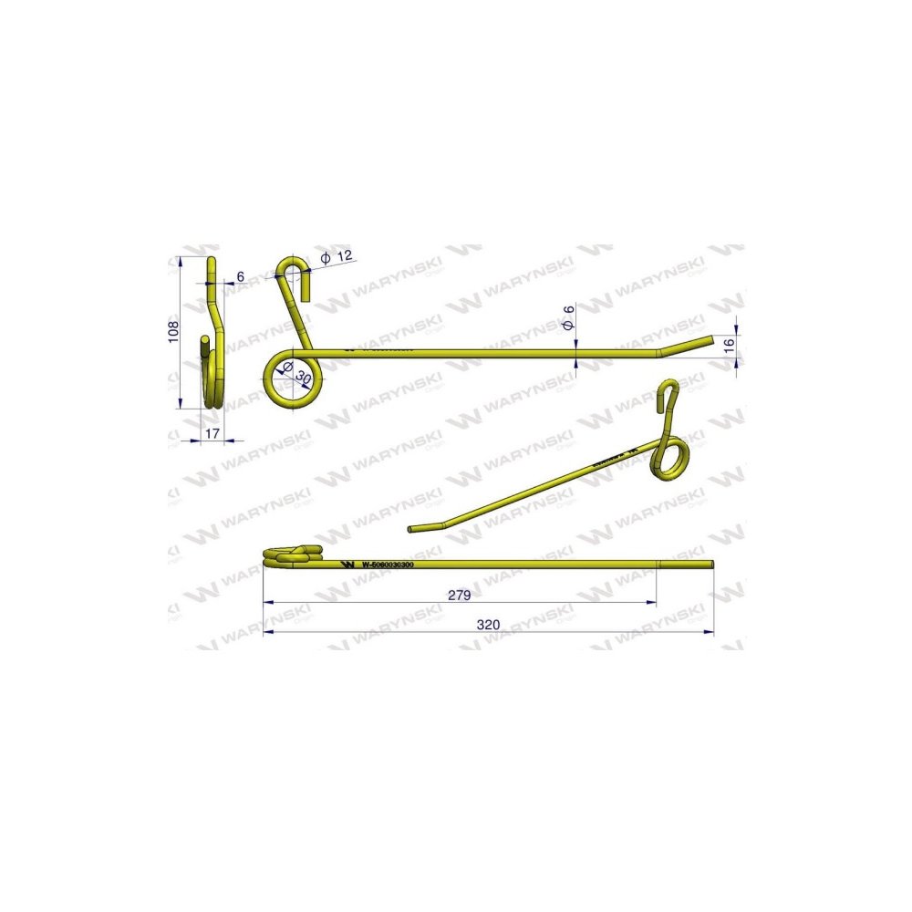 Palec sprężysty motowideł skrzydła skrajny hederu zastosowanie Bizon WARYŃSKI