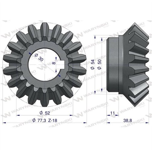 Koło stożkowe małe zastosowanie Kosiarka rotacyjna polska 2.10 Waryński